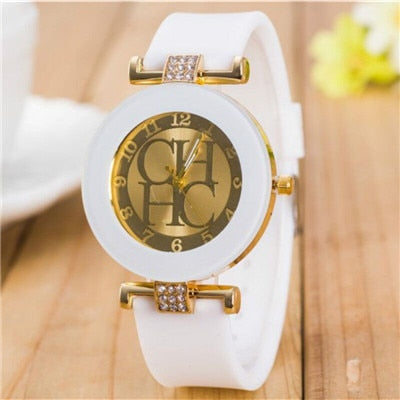 New simple leather Brand Geneva Casual Quartz Watch Women Crystal Silicone Watches Relogio Feminino Wrist Watch - V.I.P Digital Presence