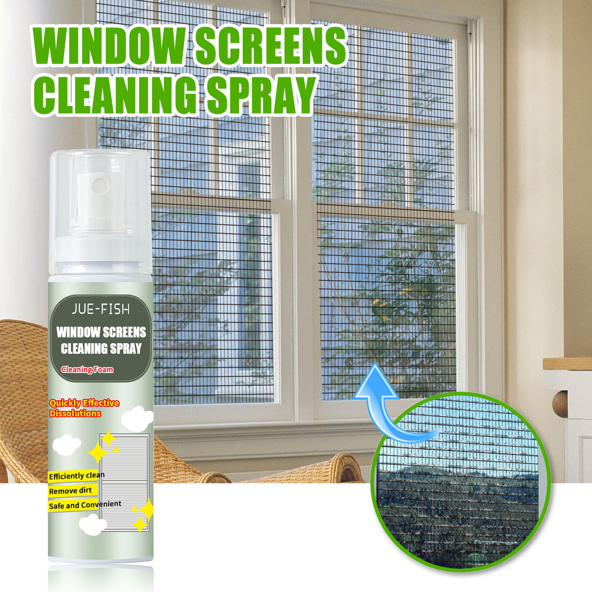 Window Cleaning Spray, Window Screen Cleaning Strong Decontamination Oil Stain Clean Bright Foam Spray - V.I.P Digital Presence