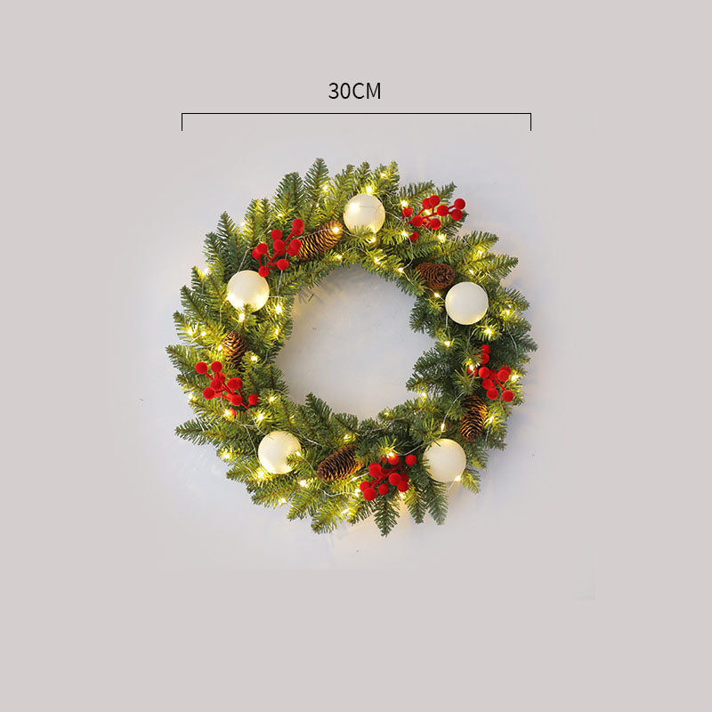 Christmas wreath rattan 30/40/50/60cm Christmas decoration wreath door hanging scene - V.I.P Digital Presence