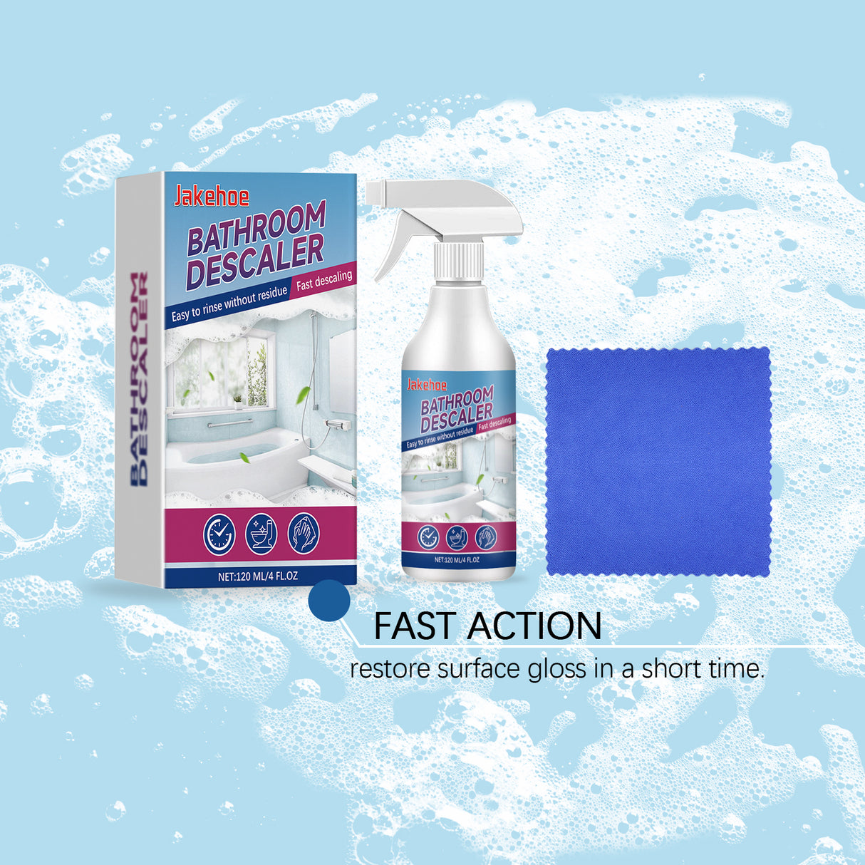 Bathroom Descaler Bathroom Glass Faucet Bathtub Tile Scale Stain Cleaner - V.I.P Digital Presence