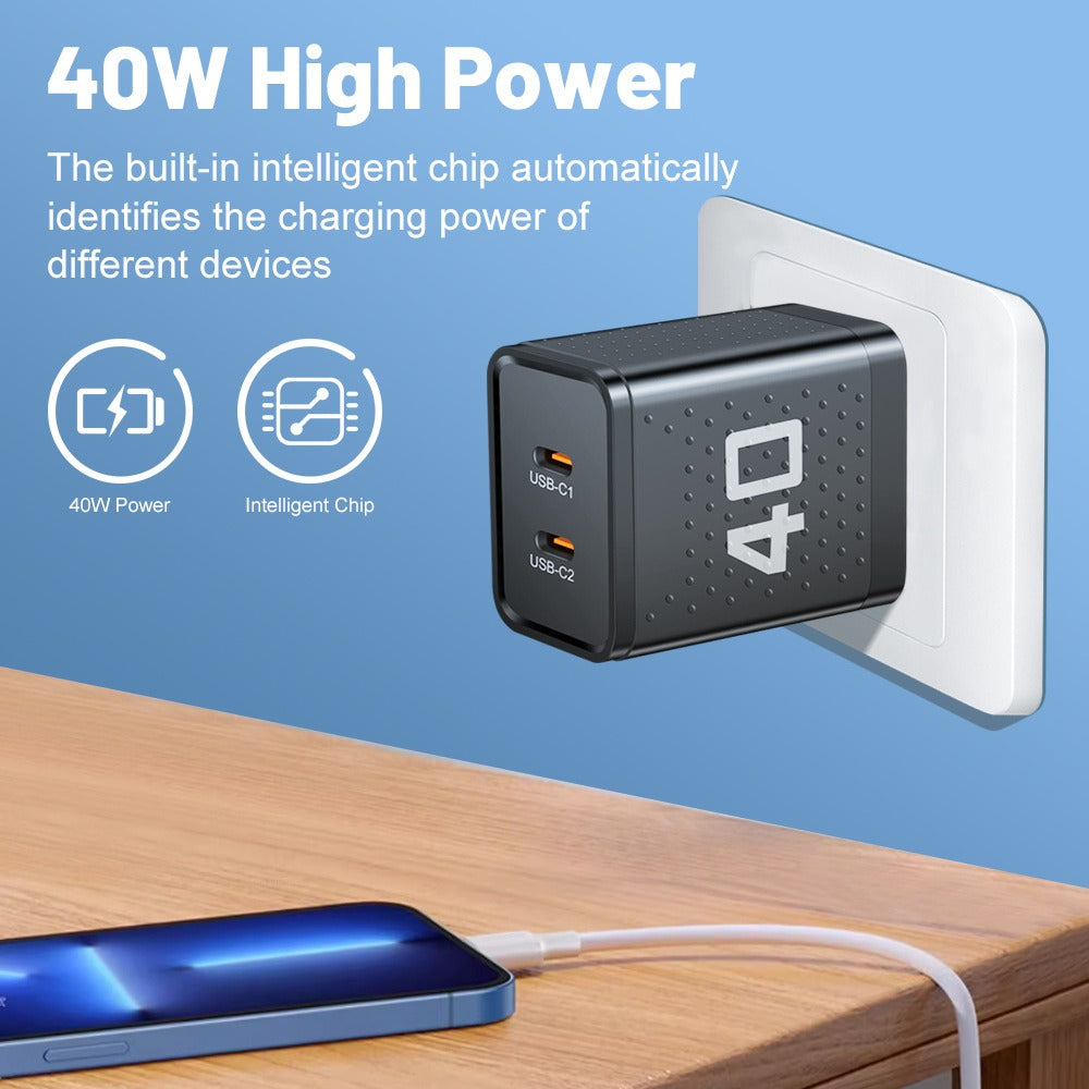 Charging Head Travel Charging Head Dual PD Fast Charging Phone Charger