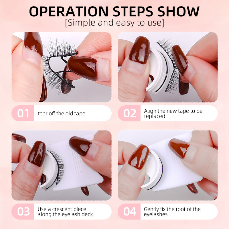 A Pair Of Glue-Free Self-Adhesive Eyelashes Reusable Double Glue Strips Natural Slender Cross Simulation False Eyelashes - V.I.P Digital Presence