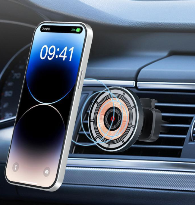 15W Magnetic Fast Car Charger Wireless Phone Stand Magnetic Mount Holder Qi Car Wireless Charger - V.I.P Digital Presence