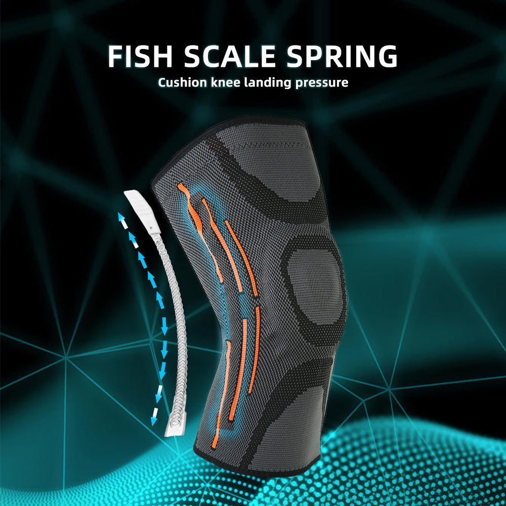 Silicone Spring Orange Strip Knee Protector Professional Jump Rope Knee Meniscus Protective Cover Knee Joint Sheath Running - V.I.P Digital Presence