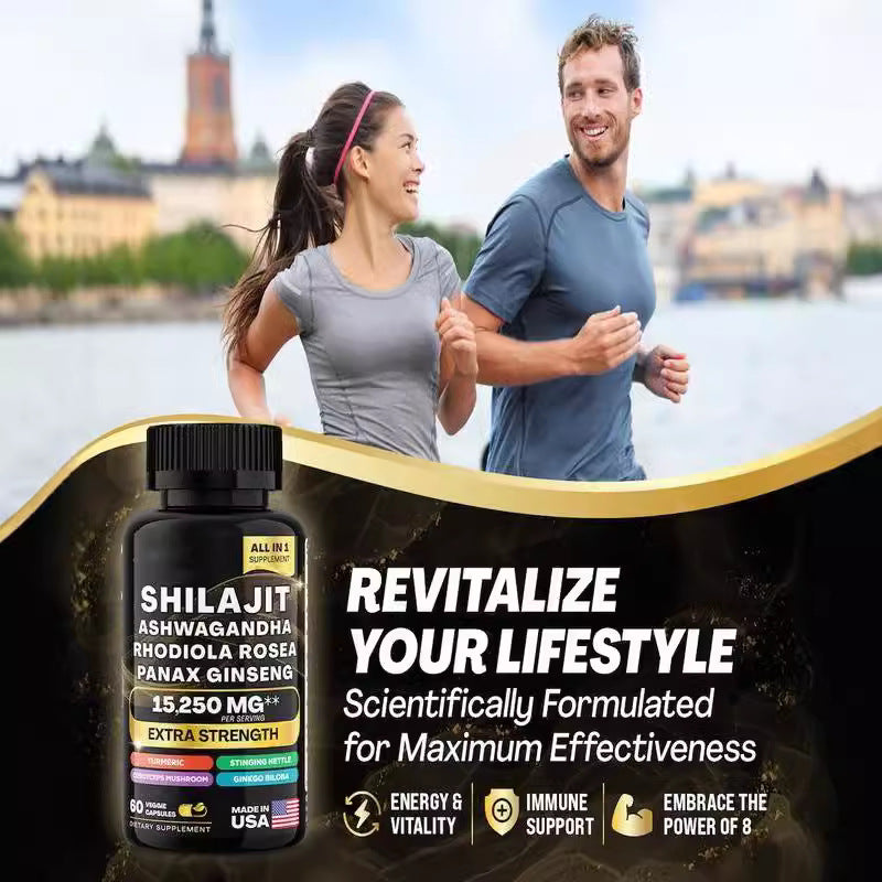Sea moss Shilajit Frozen Collagen Peptide 2in1 Capsule Help Reduce Wrinkles - V.I.P Digital Presence