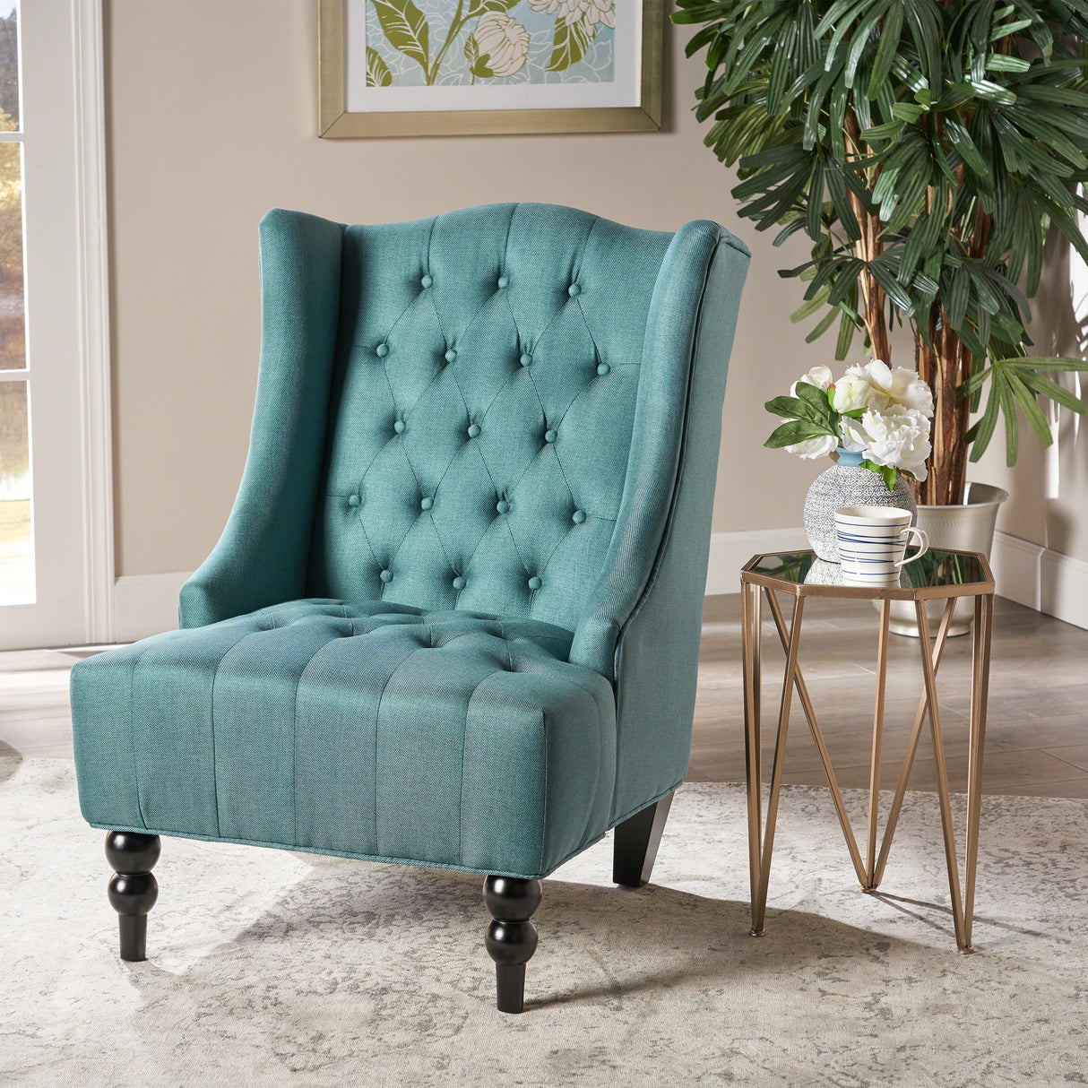 Upholstered Wingback Chair - V.I.P Digital Presence