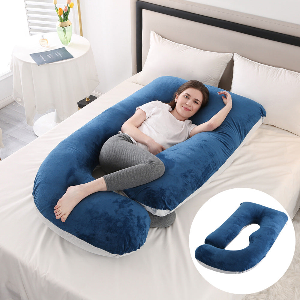 Pregnant women's pillow waist protection side sleeping slope pillow J-shaped pregnancy sleeping pillow - V.I.P Digital Presence