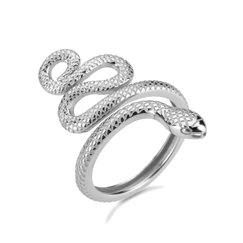 925 Sterling Silver Snake Shape Ring - V.I.P Digital Presence
