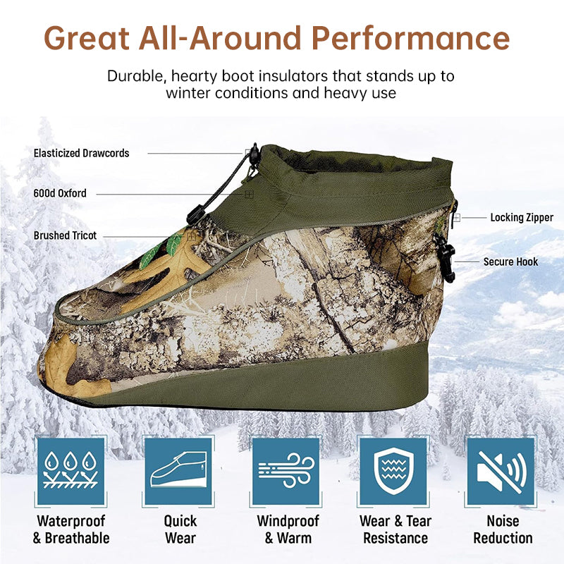 Insulated Boot Covers for Hunting: Prevent Debris, Water, Snow & Ice. Ideal for Hunting, Fishing, Wildlife Photography & Birdwat - V.I.P Digital Presence
