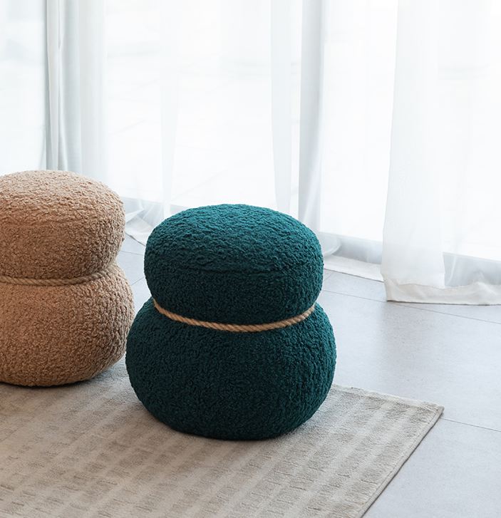 WKJ1Y Dark green snowman stool, Greig plush cushion, playful and cute, suitable for any space - V.I.P Digital Presence