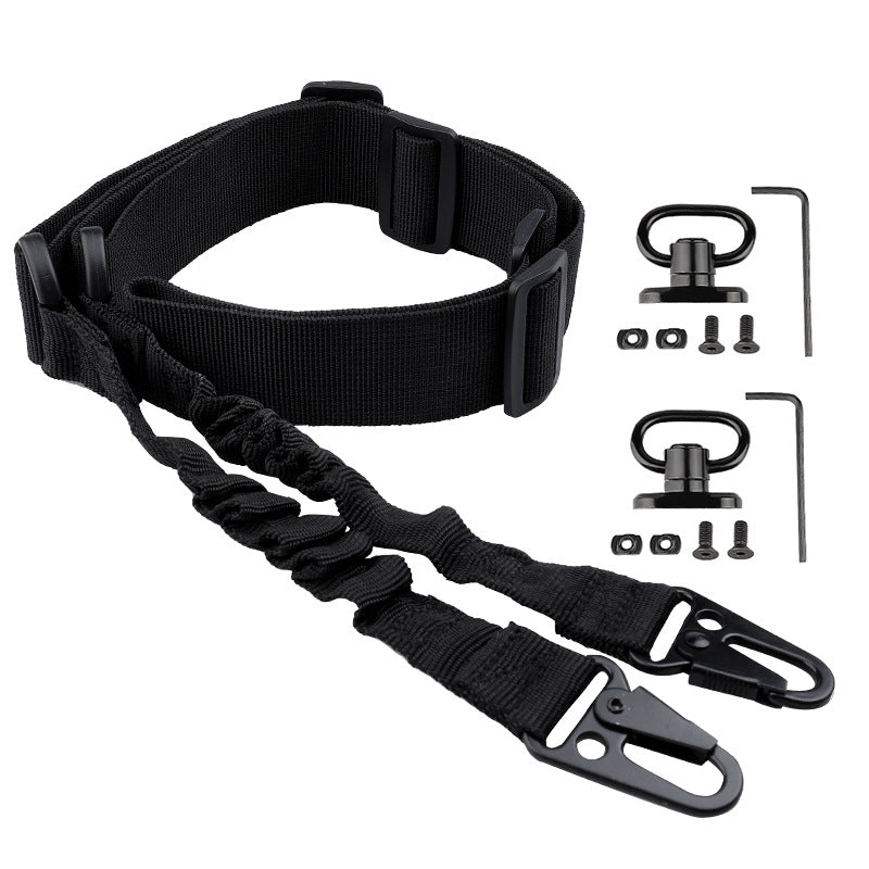 New Ordinary Two-Point Tactical Gun Rope CS Nylon Tactical Shoulder Belt Cross Body Nylon Gun Belt Set