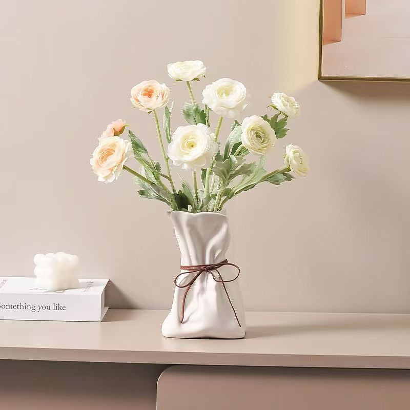 Resin Vase for Living Room and Dining Table, Flower Arrangement Decorative Piece with Elegant Style - V.I.P Digital Presence