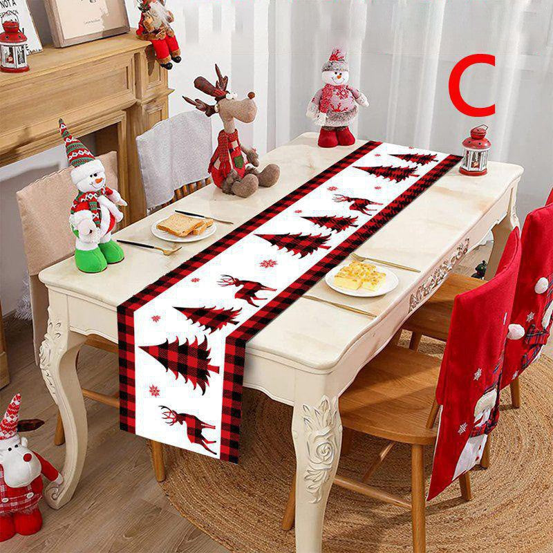 Christmas table flag American polyester printed tablecloth table towel - V.I.P Digital Presence
