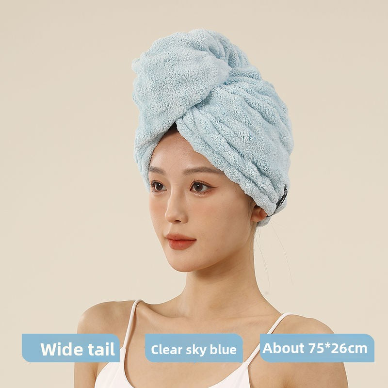 French Style Dry Hair Cap for Adults, Extra Large and Thick, Strong Water Absorption, Quick Drying Hair Care, One-Piece Head Wrap Dry Hair Towel - V.I.P Digital Presence