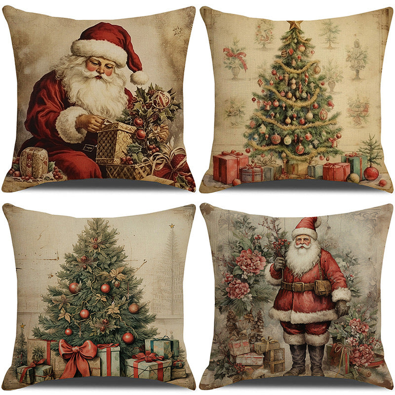 Nordic style Santa Claus Pillow Cover Christmas Tree Decoration Sofa Cushion Home Furnishings - V.I.P Digital Presence