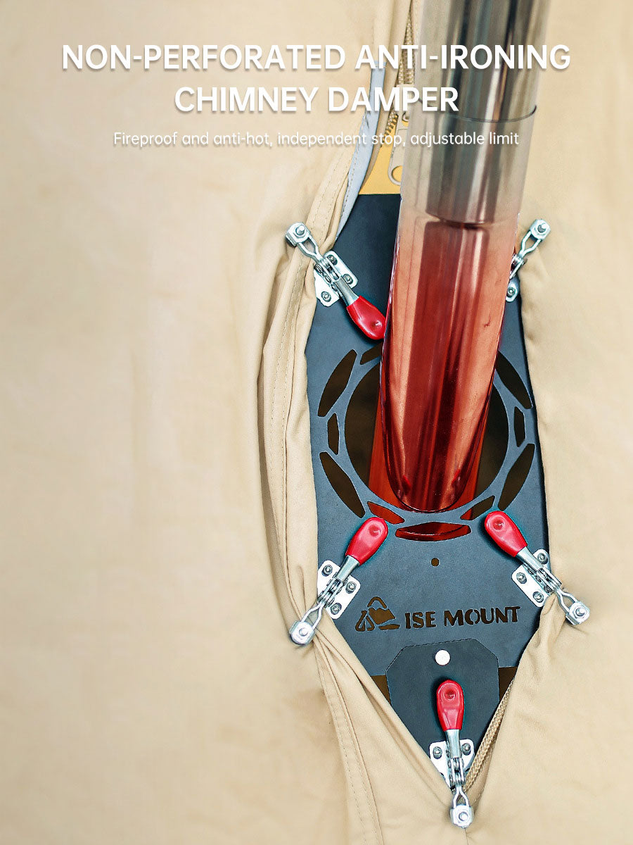 Anti-ironing board for chimney of outdoor tent stove aluminum alloy open-free fire-retardant board for camping firewood stove - V.I.P Digital Presence