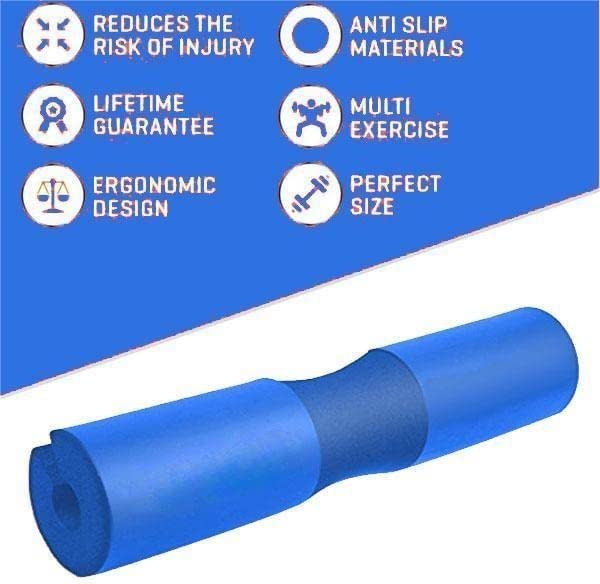 Strength Squat Pad Comfortable Barbell Sponge for Hip Squats and Lunges Blue barbell cushion - V.I.P Digital Presence