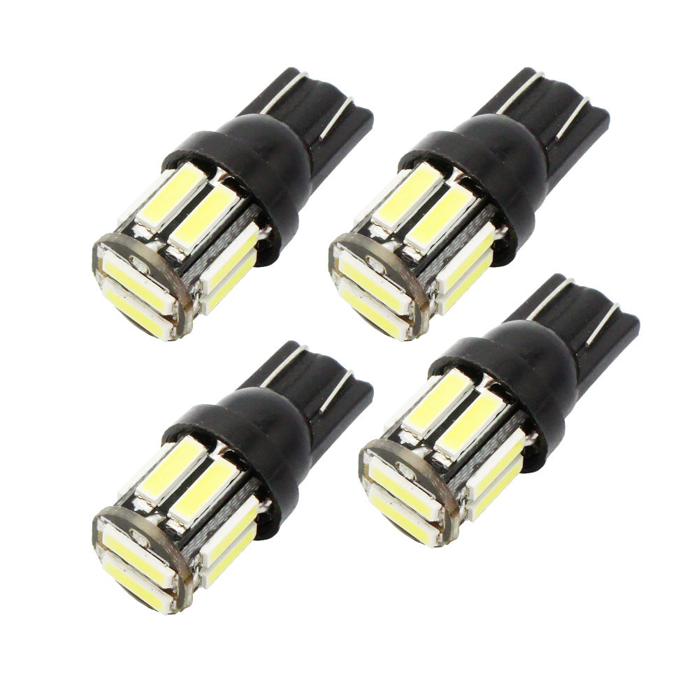 4Pcs W5W 10-7020 SMD Car T10 LED 194 168 Wedge Replacement Reverse Instrument Panel Lamp White Blue Bulbs For Clearance Lights - V.I.P Digital Presence