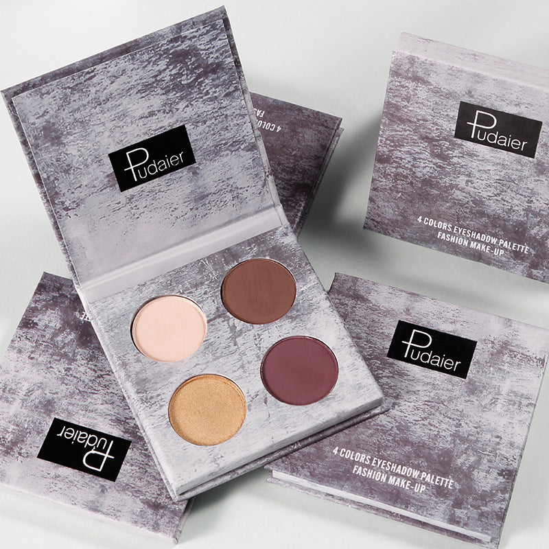 Pudaier Ink Landscape Four-color Eyeshadow Palette Matte Pearlescent Waterproof and Sweatproof Eyeshadow Makeup - V.I.P Digital Presence