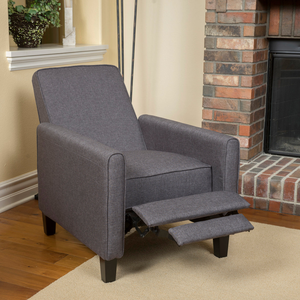 Smoke Fabric Push Back Chair for Elegant Home Décor - V.I.P Digital Presence