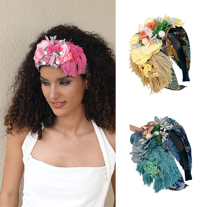 Fashionable and versatile handmade fabric flower headbands - V.I.P Digital Presence
