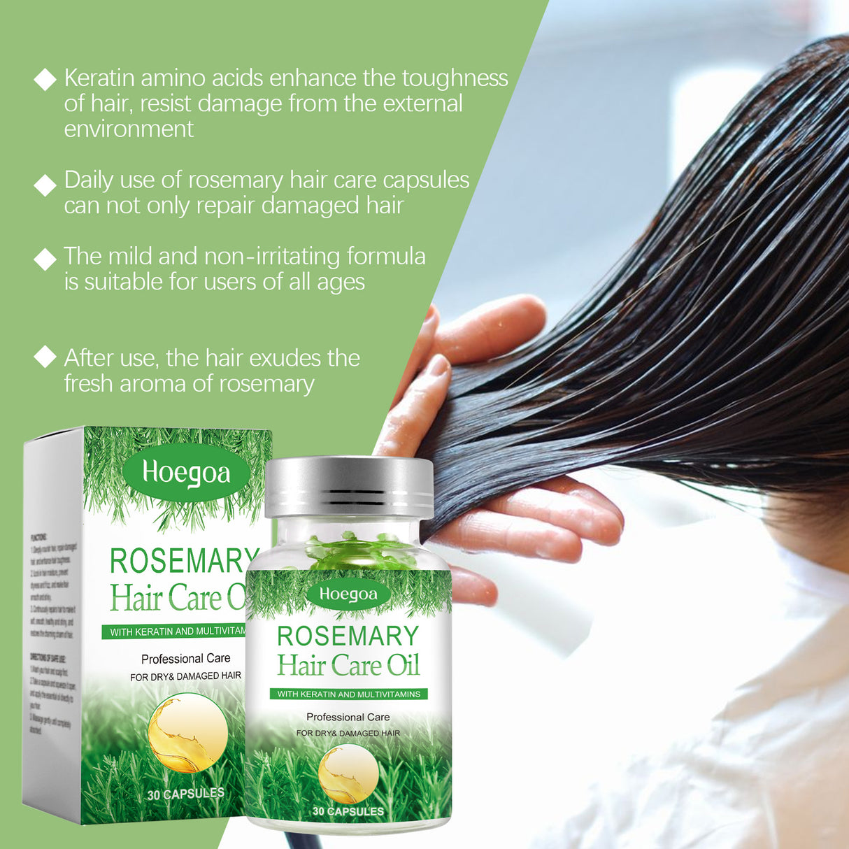 Rosemary Hair Care Capsules Nourishing Hair Care Capsules Soothing And Repairing Frizzy Rosemary Capsules - V.I.P Digital Presence