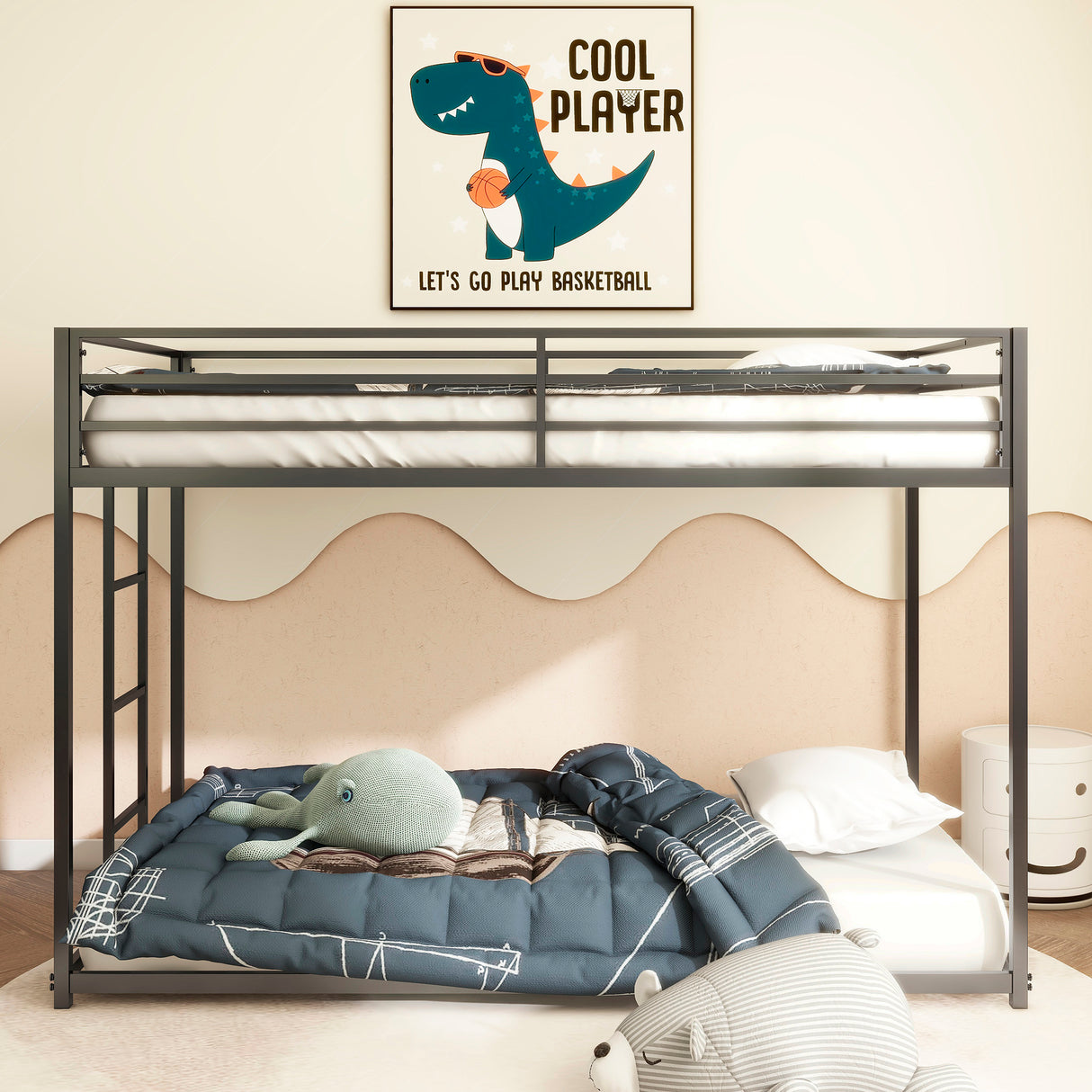 Adam Twin over Twin Metal Bunk, Black - V.I.P Digital Presence