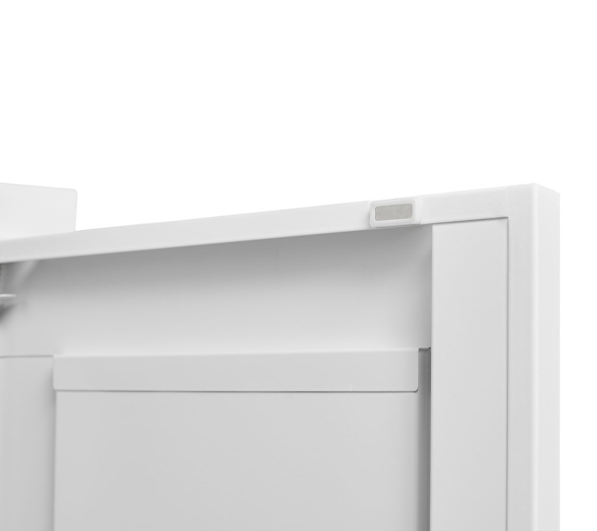 White metal kitchen storage cabinet, kitchen pantry storage cabinet with door and shelf, adjustable leveling feet - V.I.P Digital Presence