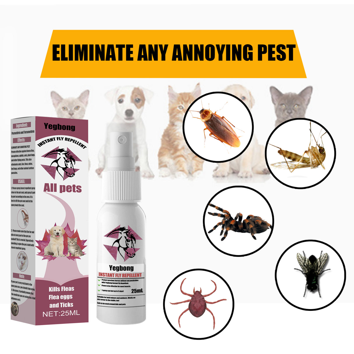 Pet Repellent, Flea Removal For Cats And Dogs External Tick And Tick Anti-Itch Spray For Cats And Dogs - V.I.P Digital Presence