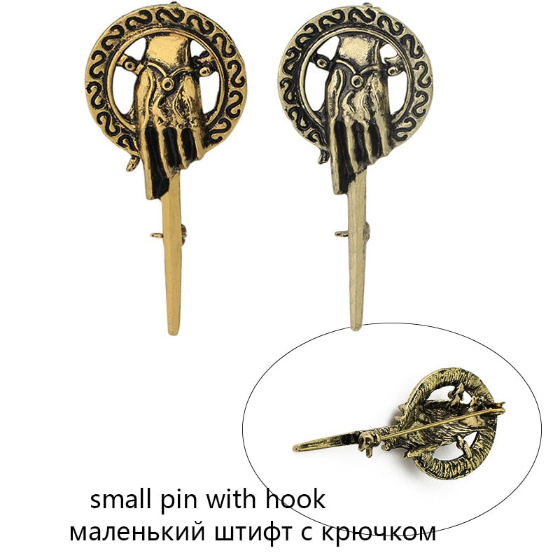 Game of Thrones Song of Ice and Fire Brooch Hand of the King Lapel Inspired Authentic Prop Pin Badge Brooches Movie Jewelry - V.I.P Digital Presence