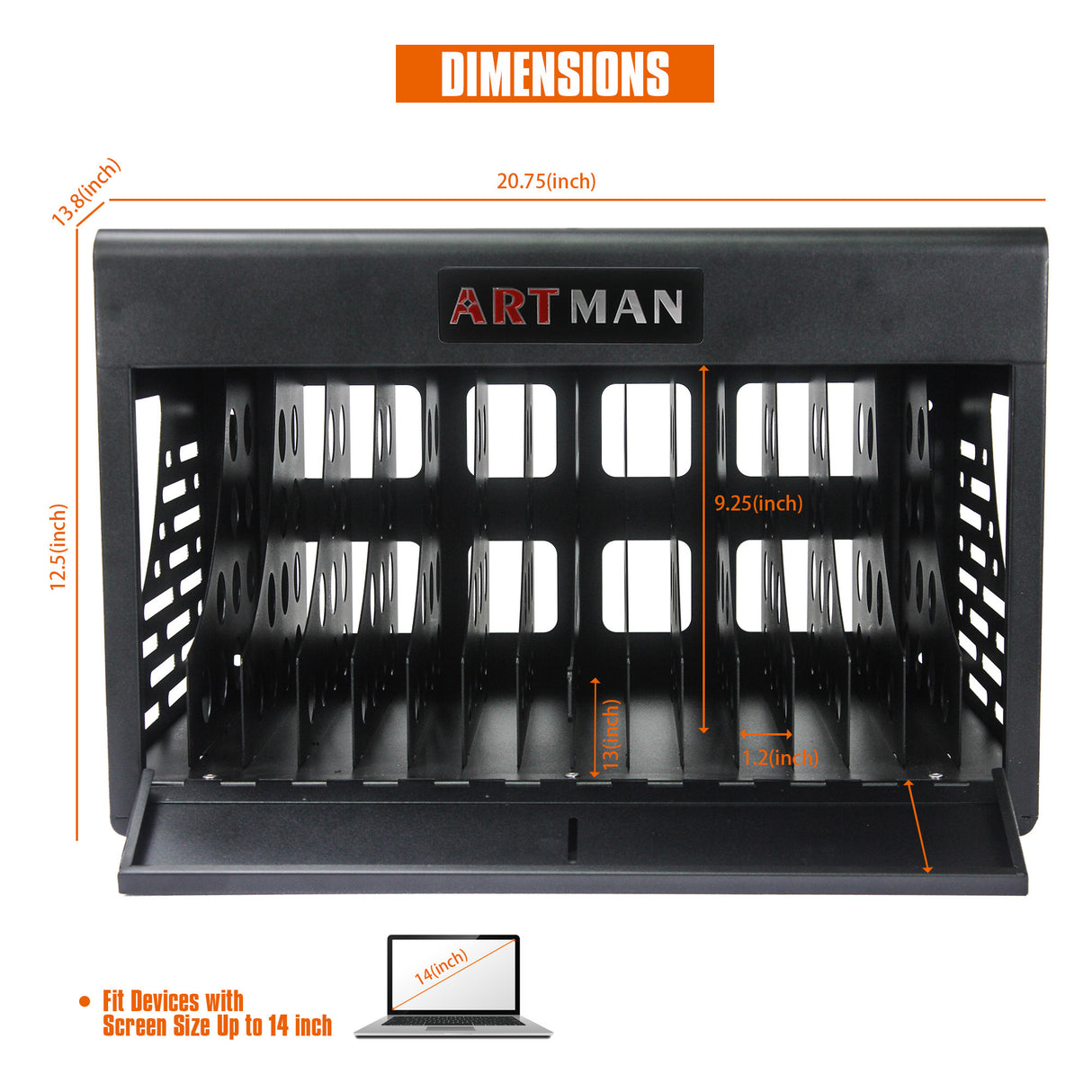 16 Bay Charging Cabinet for Laptop Chromebook Locking Charging Station-BLACK - V.I.P Digital Presence