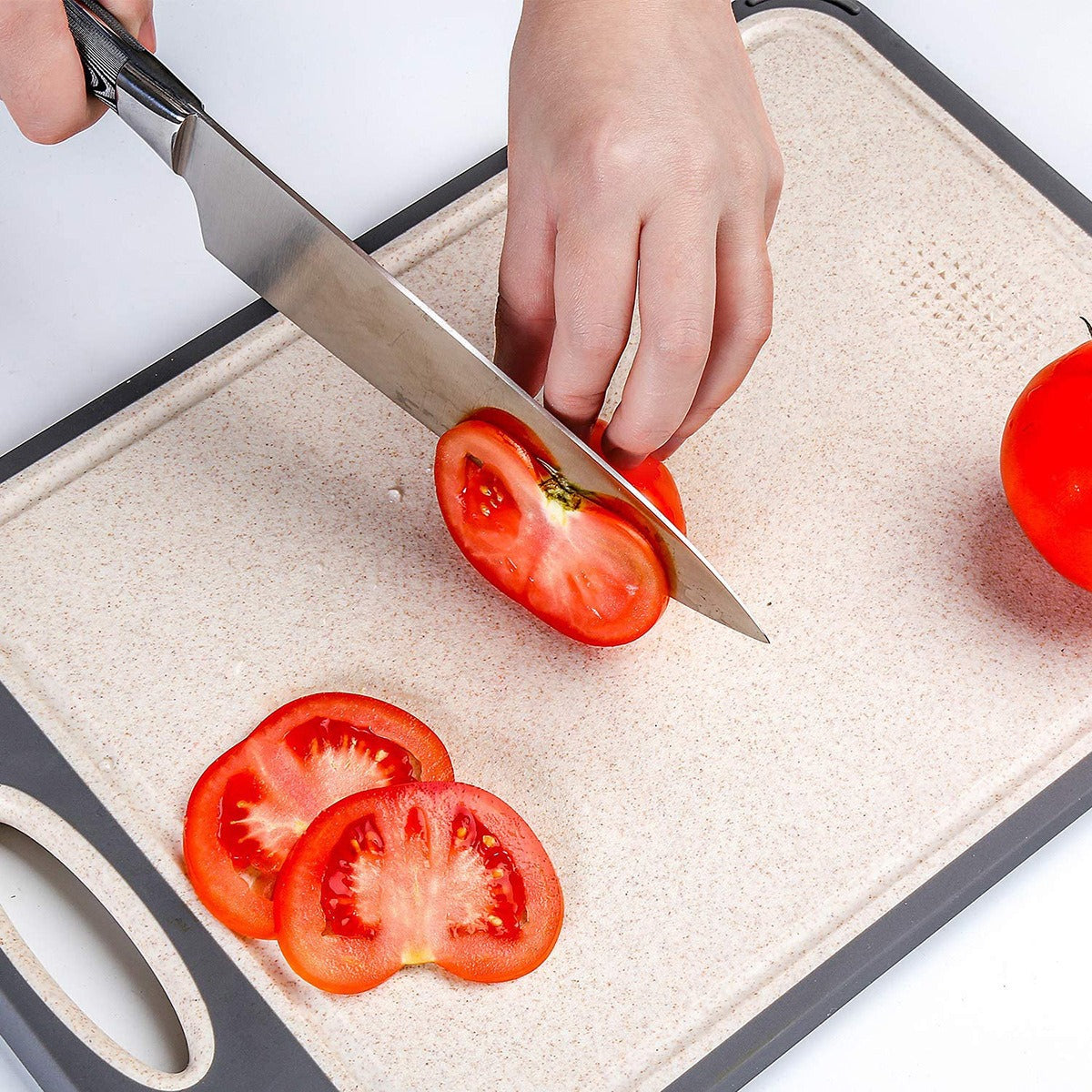 Double-Sided Cutting Board 2-in-1 304 Stainless Steel And PP Chopping Board For Fruit Vegetables Meat Kitchen Cutting Board - V.I.P Digital Presence