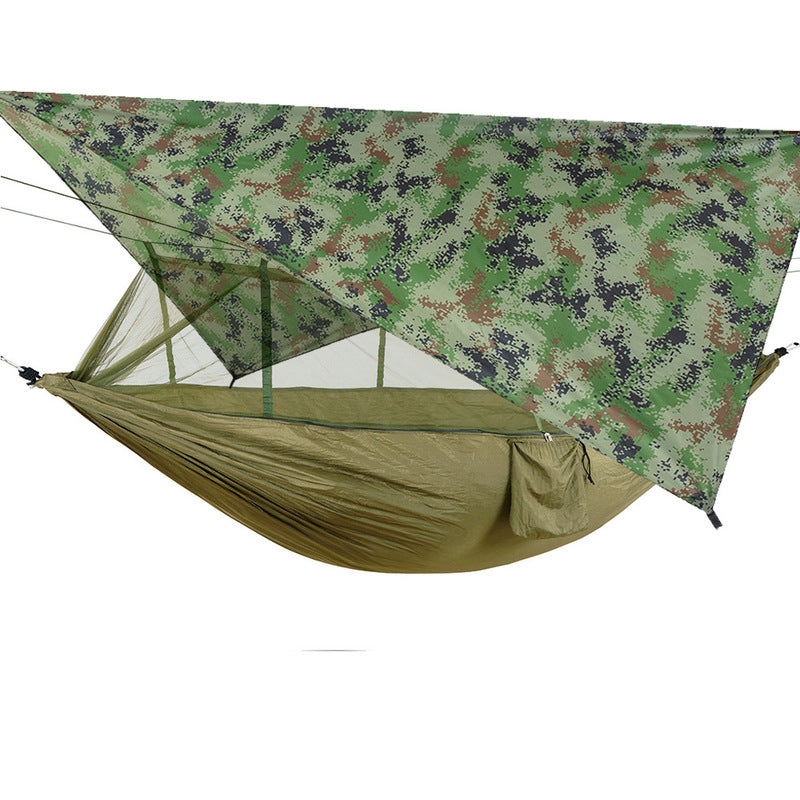 260x140cm Outdoor Double Camping Hammock with Mosquito Net and Rain Fly Tarp Lightweight Parachute Hammocks for Travel Hiking - V.I.P Digital Presence