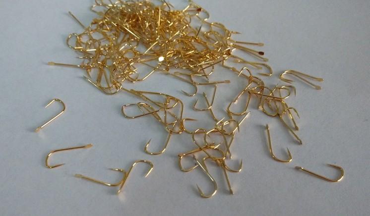 Rompin 100pcs fly fishing hook golden fishing hook small high carbon steel Fresh Water - V.I.P Digital Presence