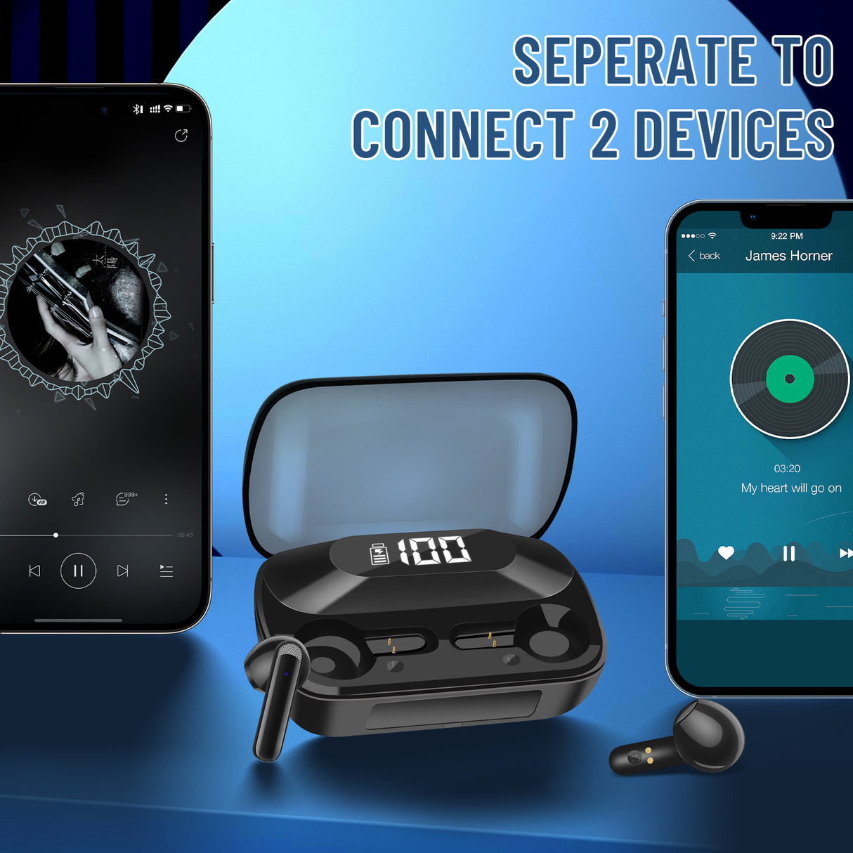 AKZ-S18 power bank tws earbuds, TW wireless BT earbuds, tws earbuds with power bank - V.I.P Digital Presence