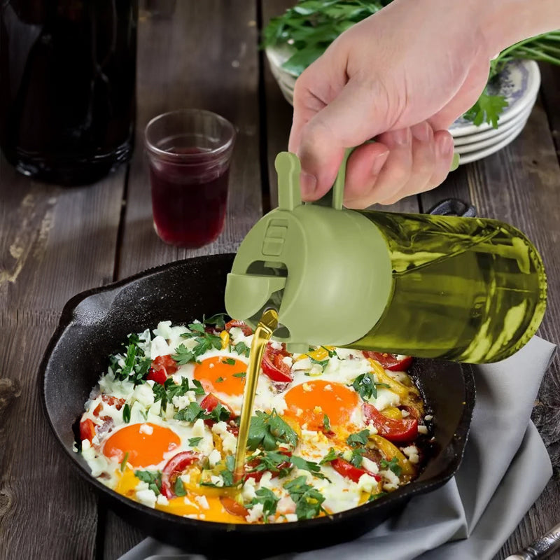 2-in-1 Kitchen Olive Oil Dispenser, Oil Sprayer, Grilling & Picnic Tools - V.I.P Digital Presence