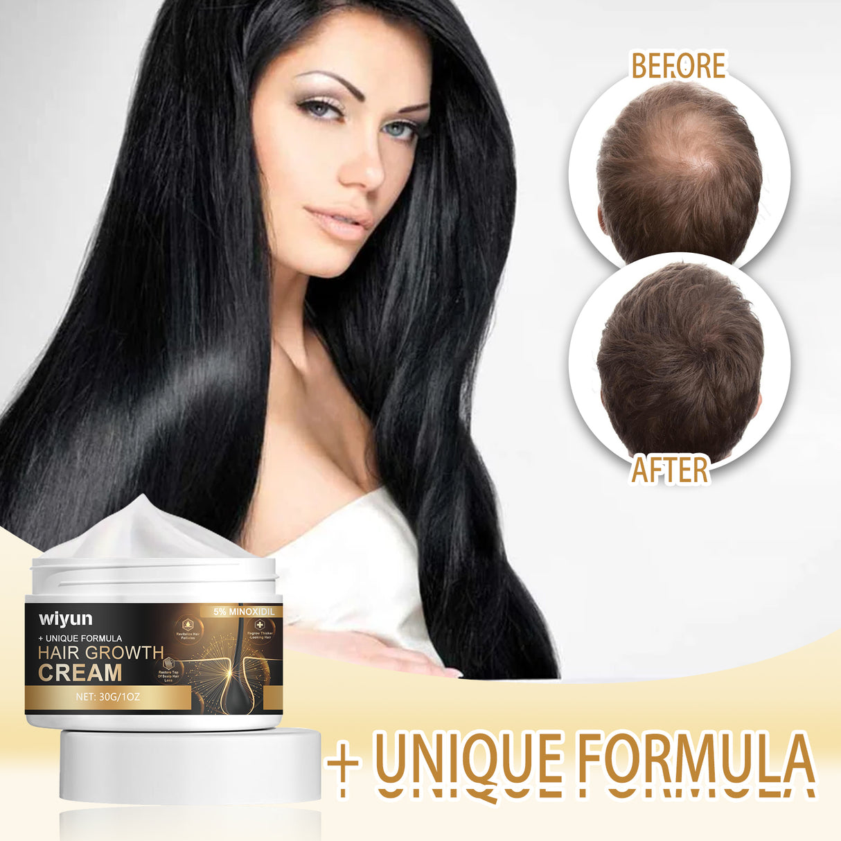 Hair Growth Cream, Thick Hair Strong Hair Nourish Scalp Hair Root Smooth Furry Split Hair Cream - V.I.P Digital Presence
