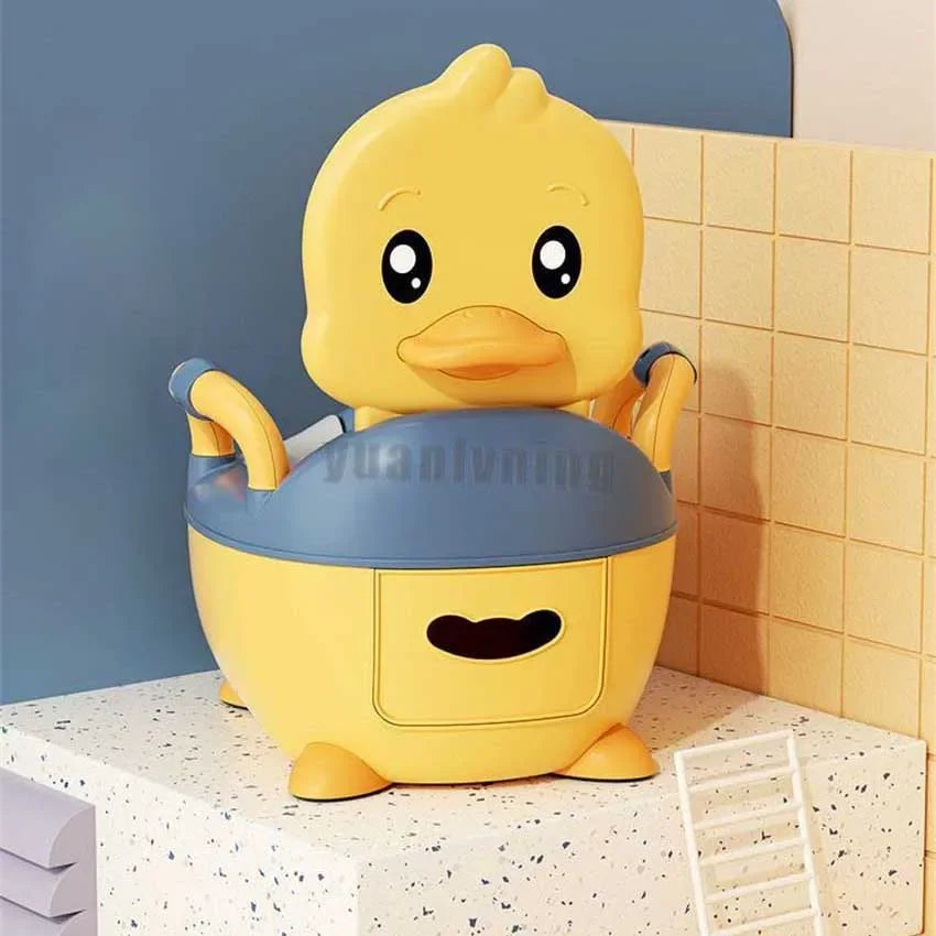 Children's Pot 1-6 Years Old Upgraded Cute Duck Baby Toilet Seat Baby Potty Portable Stool Boys & Girls Safe Trainer Seat WC
