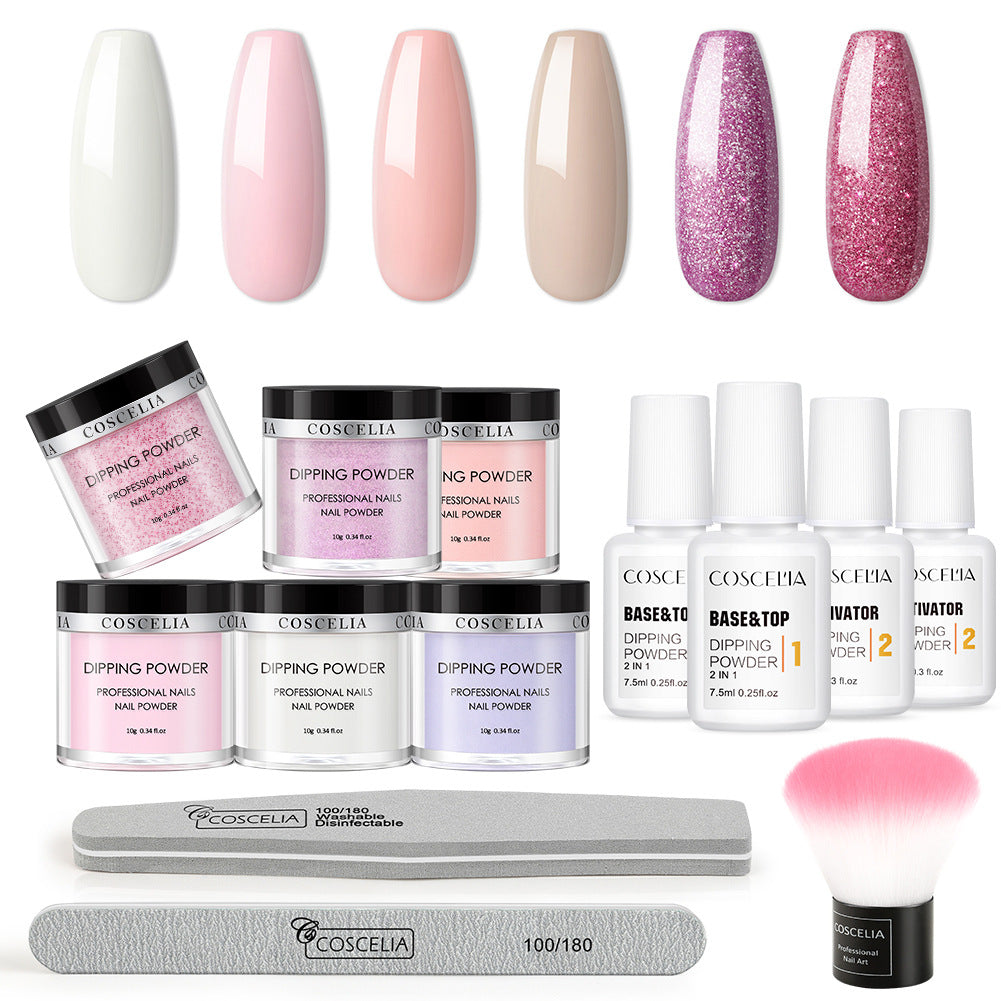 COSCELIA Dipping Foundation Glue Sealing Layer Drying Anastomosis Agent With 6-Color Dipping Powder Free Light Baking Optional Color - V.I.P Digital Presence