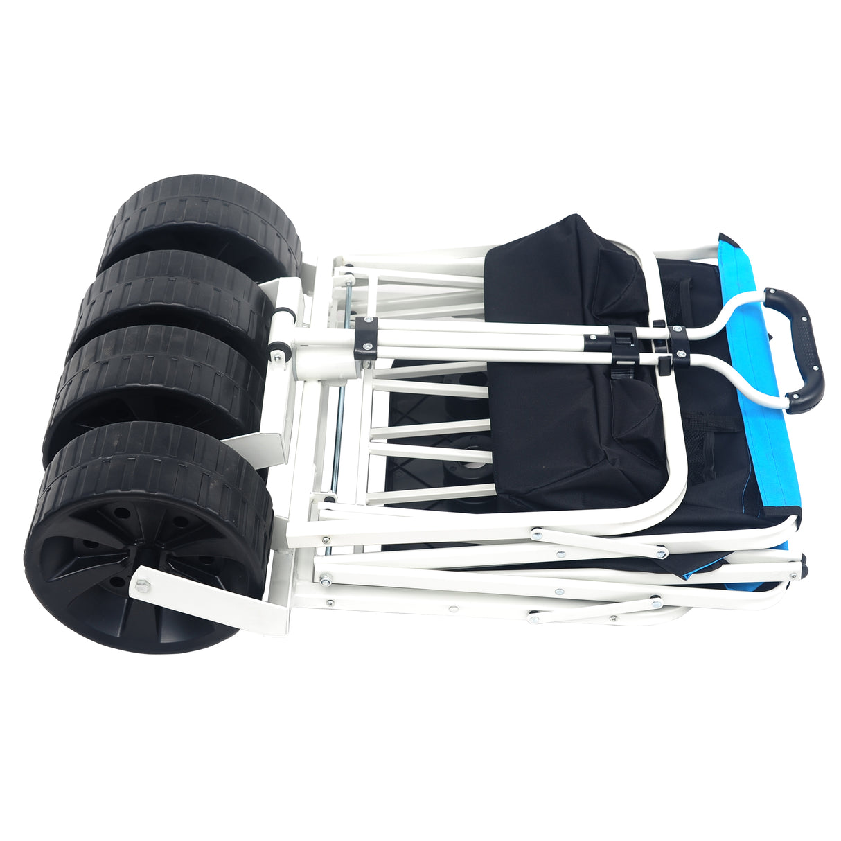 Folding Wagon Garden Shopping Beach Cart (white) - V.I.P Digital Presence