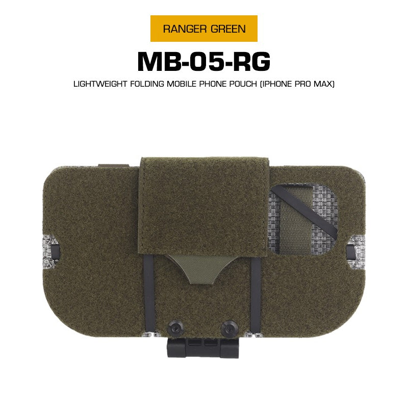 Tactical Phone Pouch, Molle, for Airsoft, Camping, Hunting. Foldable, for Phone & Map. - V.I.P Digital Presence
