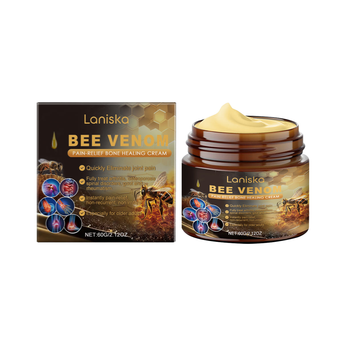Bee Venom Joint Care Cream Gently Soothes Joints, Bones And Muscles With Daily Massage Treatment - V.I.P Digital Presence