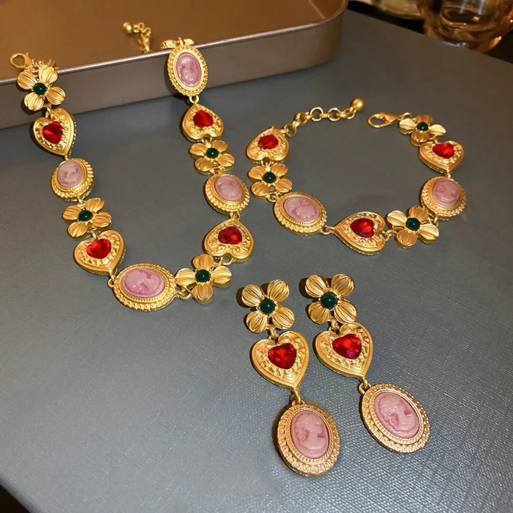 Copper Inlaid Rhinestone Vintage Bracelet - V.I.P Digital Presence