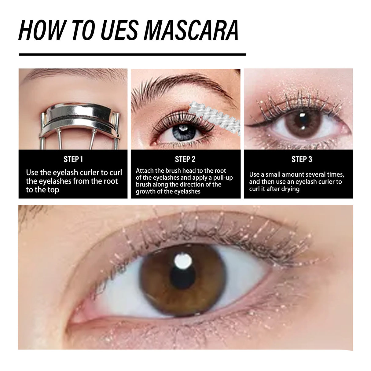 Crushed Diamond Mascara, Set Primer Instant Dry Film Flash Tear Eye Non-Smell-Free Mascara - V.I.P Digital Presence