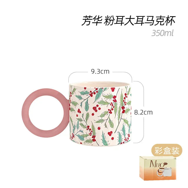 British Style Ceramic Mug Cute Coffee Cups Personality Gift Household Color Painting Kawaii Girls Breakfast Oat Milk Mugs - V.I.P Digital Presence