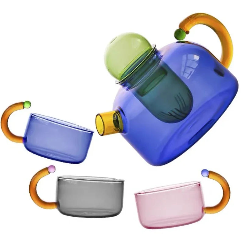 Creative Heat Resistant Glass Teapots Pitcher Suitable Household Teaware Lover Tea Sets Kettle Water Cup Bottle Cooker Usable - V.I.P Digital Presence