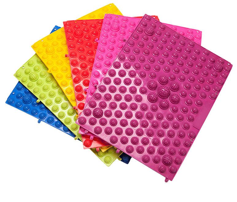 Tabla de acupresión para pies con diseño de hombre corriendo, almohadilla de masaje con brotes de bambú pequeños, tabla extra gruesa y grande, tabla de presión para dedos doloridos.