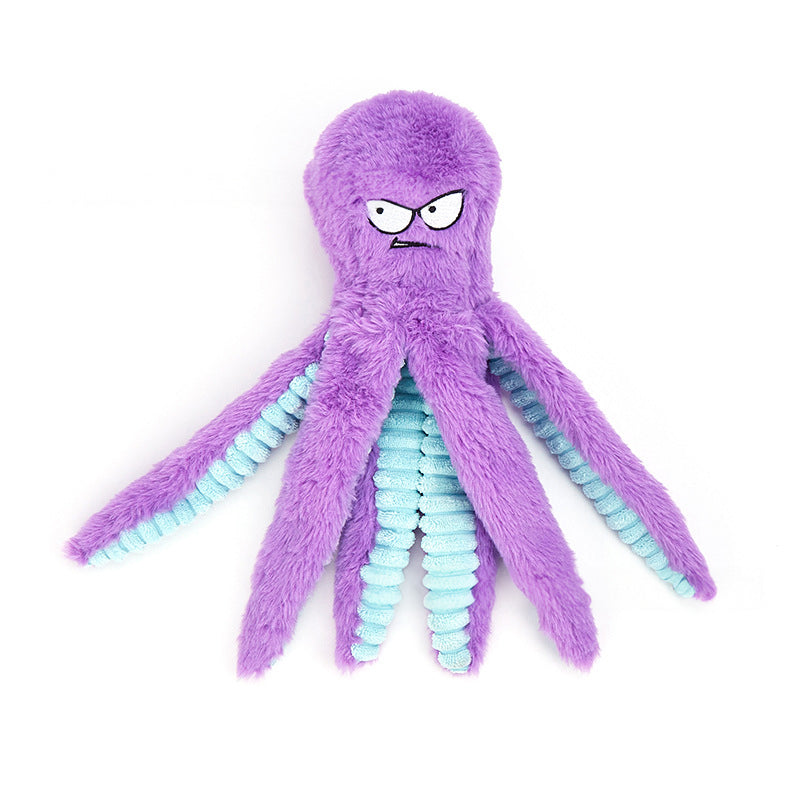 Octopus - shaped indestructible plush dog toy, squeaky & bite - resistant, pet toy supplies - V.I.P Digital Presence