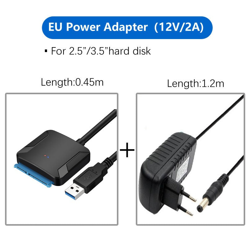 USB 3.0 Easy Drive Cable SATA to USB 3.0 Cable 2.5-inch/3.5-inch Hard Disk Adapter Cable - V.I.P Digital Presence