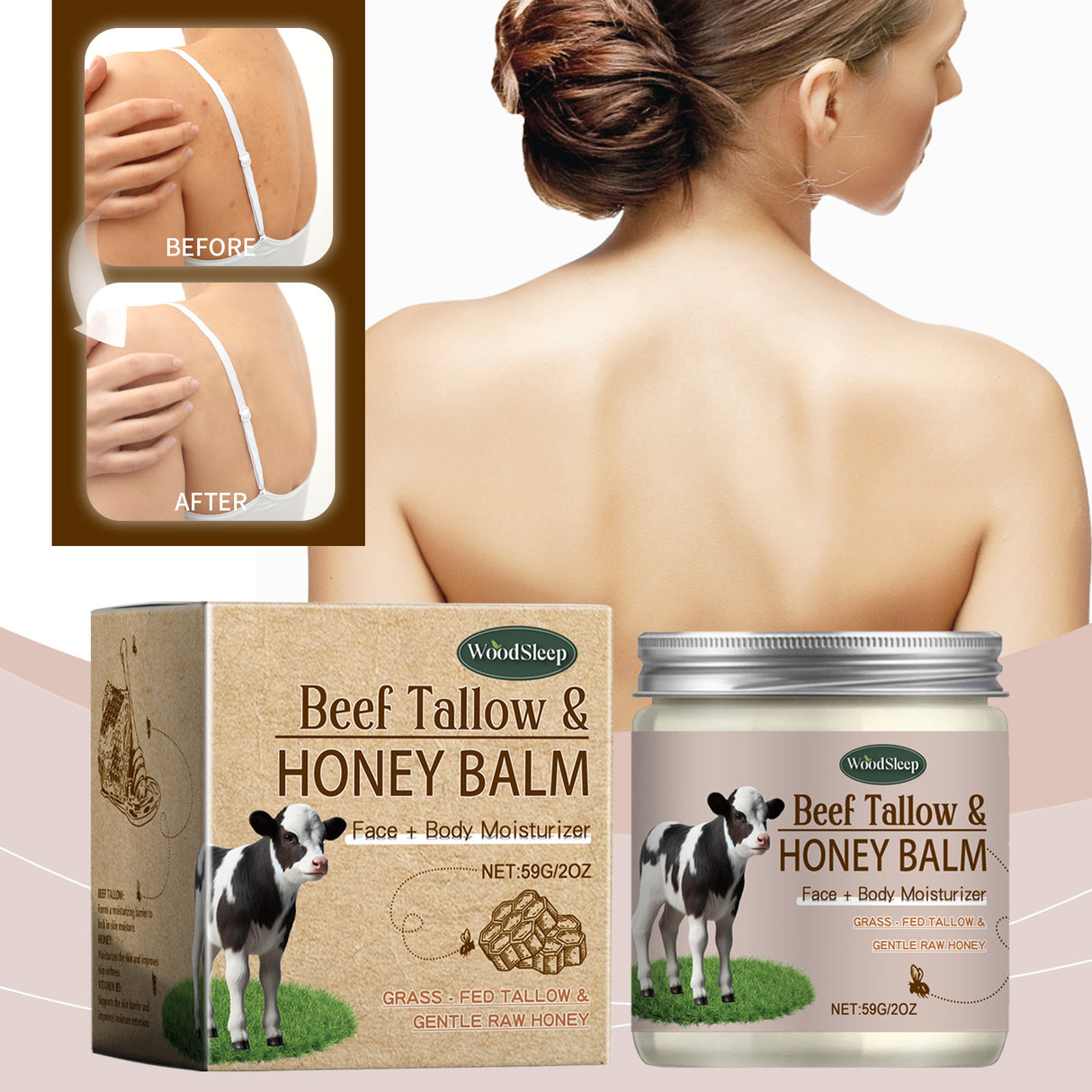 Multi-Functional Moisturizer Body And Face Hydrating Refreshing Honey Skin Care Essence Cream Soft And Moisturizing